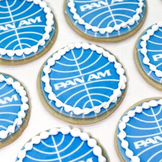 🛫 Celebrating a legendary airline 👨✈️ This week we made cookies for the Pan Am Museum Foundation’s Gala in Seattle. Every attendee received a gift wrapped Pan Am logo cookie to celebrate the occasion and show appreciation for their attendance!
.
.
.
.
.
.
#panam #panamfoundation #panamlogo #retrologo #historyofflight #panamcookies #airlinelogocookies #cookies #sugarcookies #sugarcookiesofinstagram #sugarcookieart #sugarcookiedecorating #fundraisercookies #eventcookies #partycookies #cookiesofig #cookiesofinsta #seattlecookies #seattlebakery #seattlebaker #seattlefood #seattlefoodscene #seattlefoodblogger #seattle #seattlebusiness #supportlocal #frostedsugarcookies #cookiedecorating #cookiegifts #cookiegiftbox