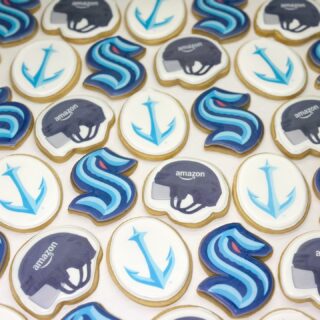 🦑 Release the Kraken! ⚓️ Who else is excited about the @seattlekraken home opener at Climate Pledge Arena tonight!? We were thrilled to work with the Kraken team to bring these cookies to the community - hopefully @nhlbuoy liked them too! Good luck tonight!
.
.
.
.
.
@climatepledgearena 
#seattlekraken #seattlekrakenhockey #kraken #krakenhomeopener #kraken #nhl #hockey #seattlehockey #newseason #letsgokraken #seakraken #releasethekraken #defendthedeep #seattle #seattlesports #seattlebaker #seattlebakery #seattlecookies #cookies #frostedsugarcookies #cookiesofig #cookiesofinsta #sportscookies #hockeycookies #climatepledgearena #seattlecenter #hockeynight #seattledesserts #homeopener #sugarcookie #sugarcookies